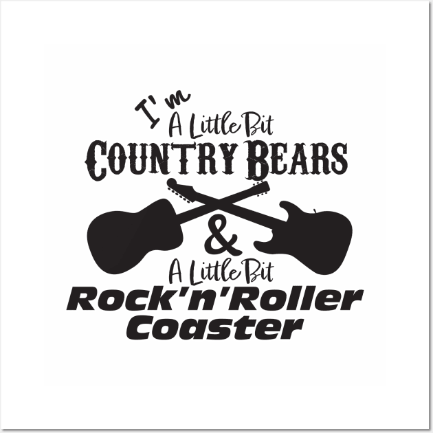 Little Bit Country Bears - Little Bit Rock'n'Roller Coaster Wall Art by WearInTheWorld